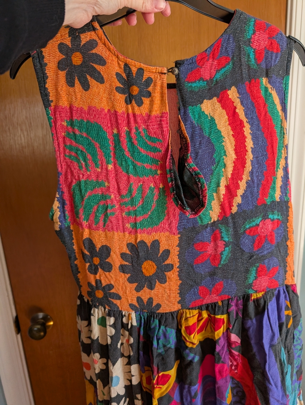 FARM Rio Multicolor Floral & Fruit Smock Boho Maxi Dress - Picture 7 of 7